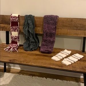 Set of Scarves + Wrist Warmers